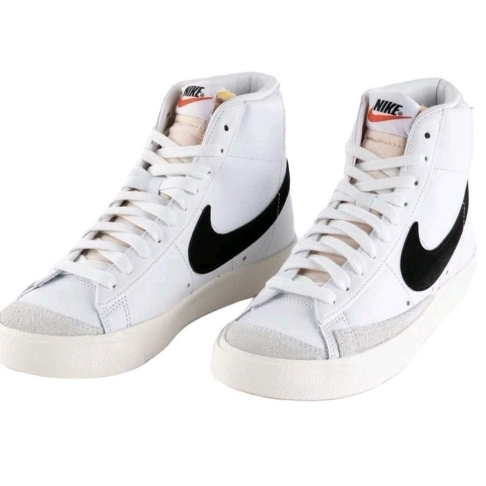 Nike Blazer Mid ’77 Vintage Sneakers (BQ6806-100) White/Black Mens Shoe Size-14
